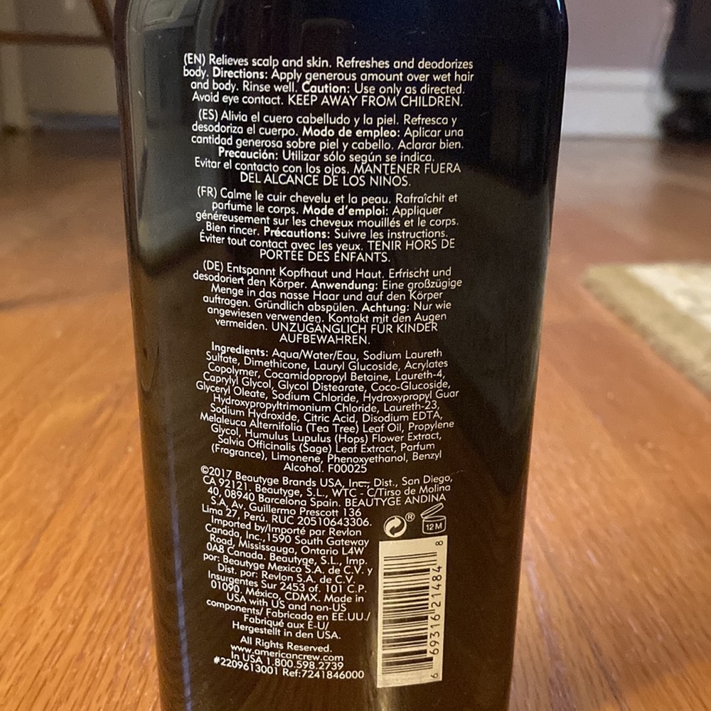 American crew 3-in-1 tea tree shampoo, conditioner, body wash.  New. - Picture 3 of 3